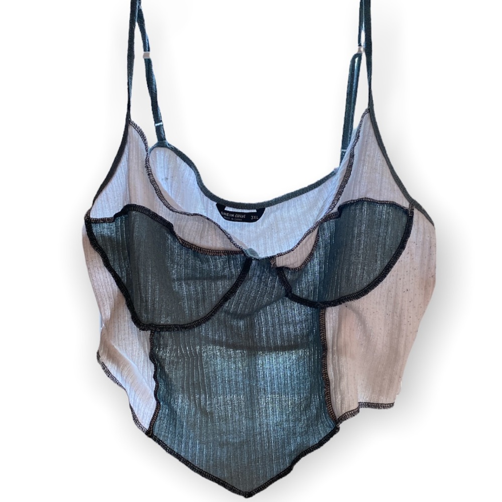 SHEIN Curve Colorblock Hem Cami